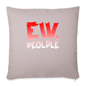 Ew Personnes - Coussin et housse de 45 x 45 cm - taupe clair - Devant