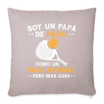 Je suis un papa Padelera Fête des pères Fun - Coussin et housse de 45 x 45 cm - taupe clair - Devant