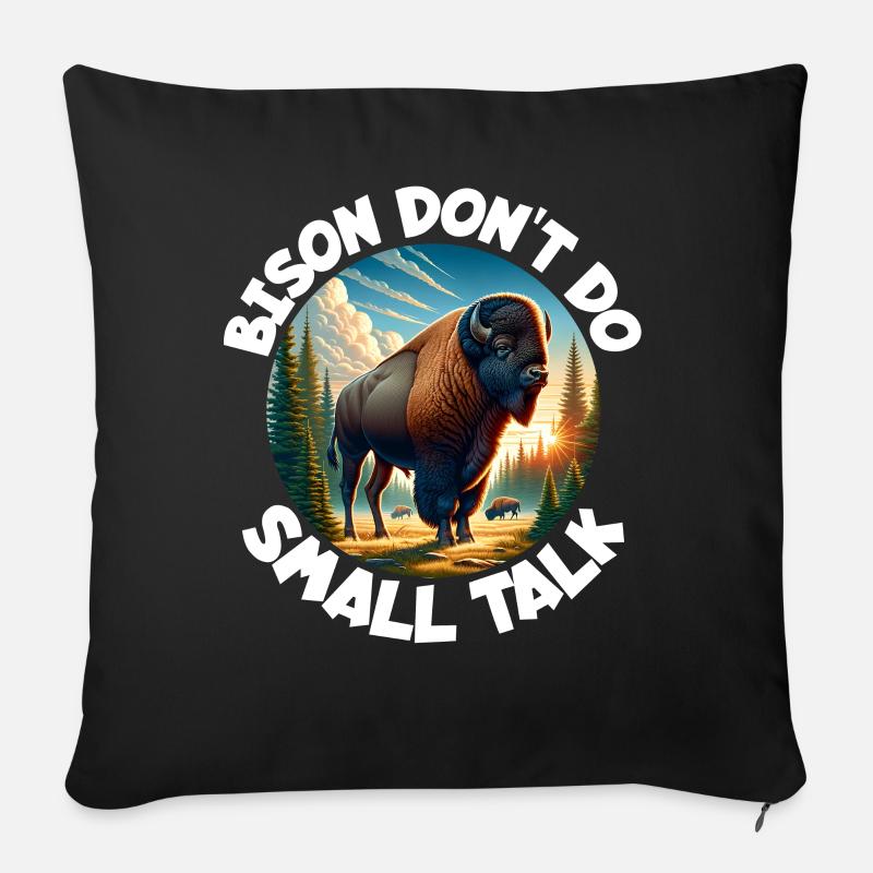 Büffel Spruch - Sofakissen mit Füllung 45 x 45 cm - Schwarz