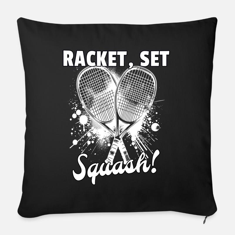 Squash Legend Men - Sofa pillow with filling 45cm x 45cm - black