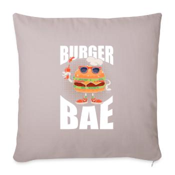 Burger Bae pour tous les burgers et - Coussin et housse de 45 x 45 cm - taupe clair - Devant