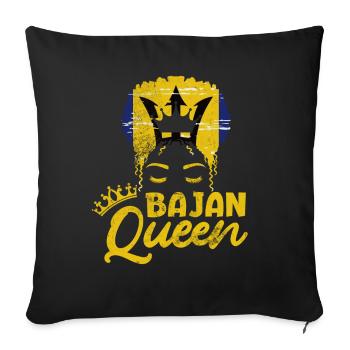 Barbados - Sofa pillow with filling 45cm x 45cm - black - Front