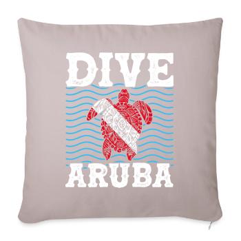 Aruba Caribbean Summer Ocean Beach Gift - Sofa pillow with filling 45cm x 45cm - light taupe - Front