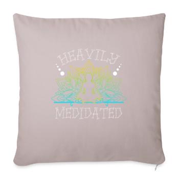 Strongly meditated - Sofa pillow with filling 45cm x 45cm - light taupe - Front