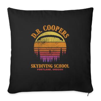 Skydive - Sofa pillow with filling 45cm x 45cm - black - Front