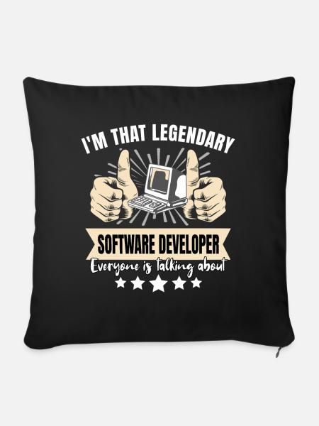 Legendärer Software Entwickler - Sofakissen mit Füllung 45 x 45 cm - Schwarz