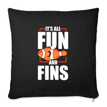 Tout n’est que plaisir et palmes - Living - Coussin et housse de 45 x 45 cm - noir - Devant