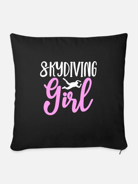Skydive Skydiver Skydiving Fallschirm Geschenk - Sofakissen mit Füllung 45 x 45 cm - Schwarz