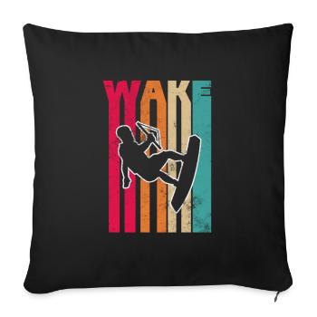 Wakeboard - Coussin et housse de 45 x 45 cm - noir - Devant