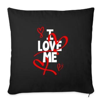 I love myself - Sofa pillow with filling 45cm x 45cm - black - Front