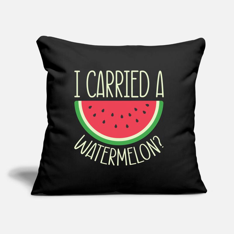 Melon pastèque Fruit d’été Cadeau végétalien Coussin et housse de 45 x 45 cm