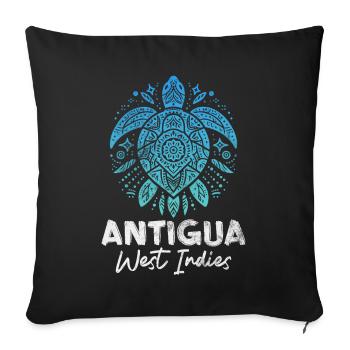 Antigua - Sofa pillow with filling 45cm x 45cm - black - Front