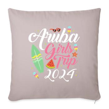 Aruba Caribbean Summer Ocean Beach Gift - Sofa pillow with filling 45cm x 45cm - light taupe - Front