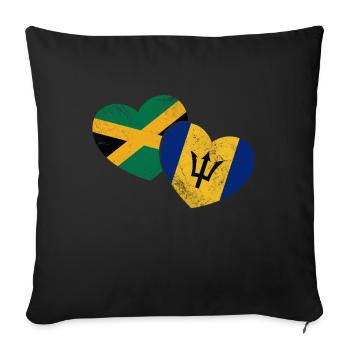 Barbados - Sofa pillow with filling 45cm x 45cm - black - Front