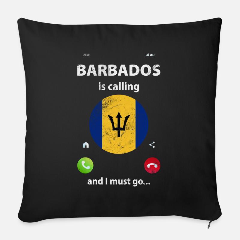 Barbados - Sofakissen mit Füllung 45 x 45 cm - Schwarz