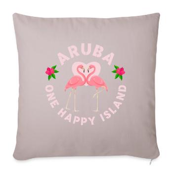 Aruba Caribbean Summer Ocean Beach Gift - Sofa pillow with filling 45cm x 45cm - light taupe - Front