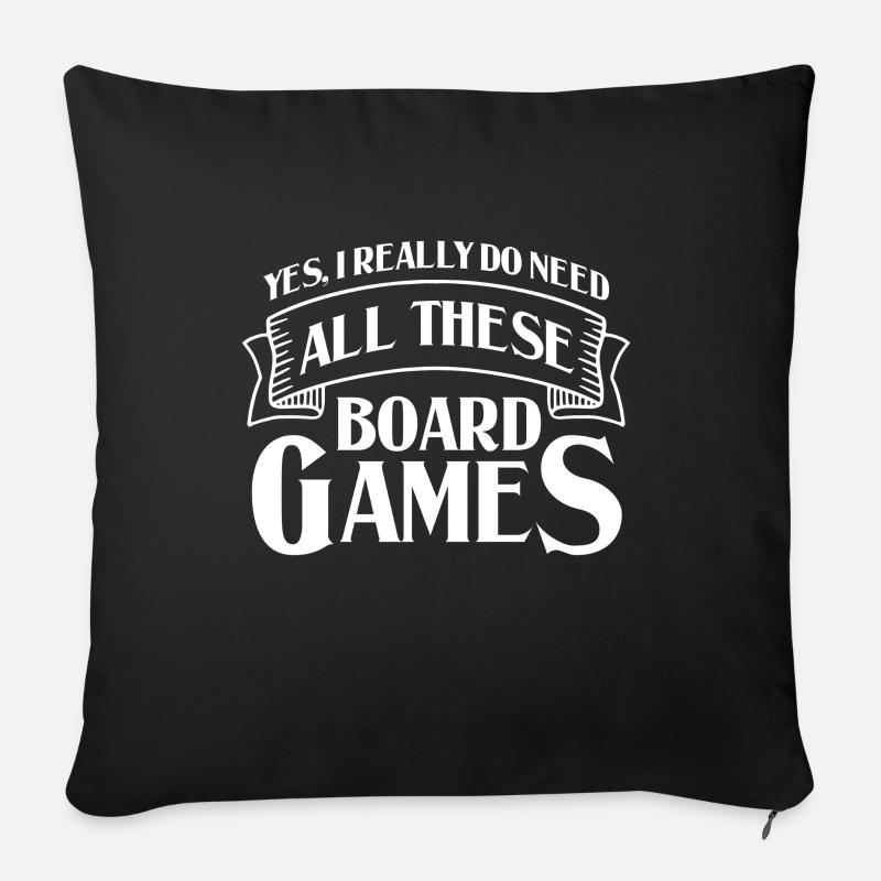 Brettspiel Brettspiele Spieleabend Spiele Geschenk - Sofakissen mit Füllung 45 x 45 cm - Schwarz