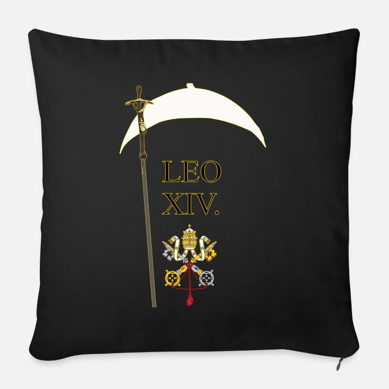 Pape LEO XIV Cité du Vatican - Coussin et housse de 45 x 45 cm - noir
