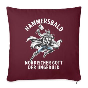 Hammersbald – Dieu nordique de l’impatience - Coussin et housse de 45 x 45 cm - bordeaux - Devant