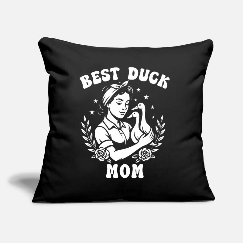 Canard Mère Canard Élevage Coureur Canard Canard Coussin et housse de 45 x 45 cm