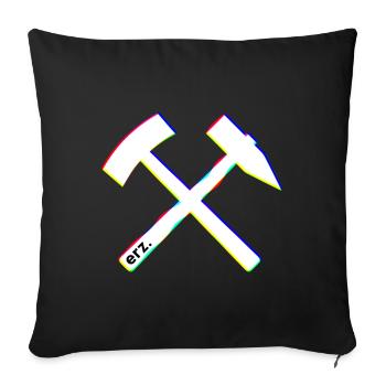 Schlägel & Eisen - Erzgebirge Mode et habillement - Coussin et housse de 45 x 45 cm - noir - Devant