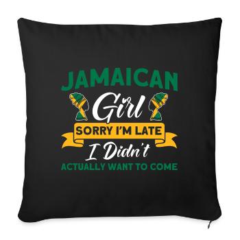Jamaika Jamaikanische Flagge Geschenk - Sofakissen mit Füllung 45 x 45 cm - Schwarz - Vorne