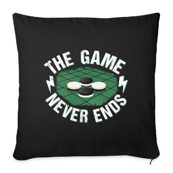 Othello Board Game Parlour Game Saying Graphics - Sofa pillow with filling 45cm x 45cm - black - Front