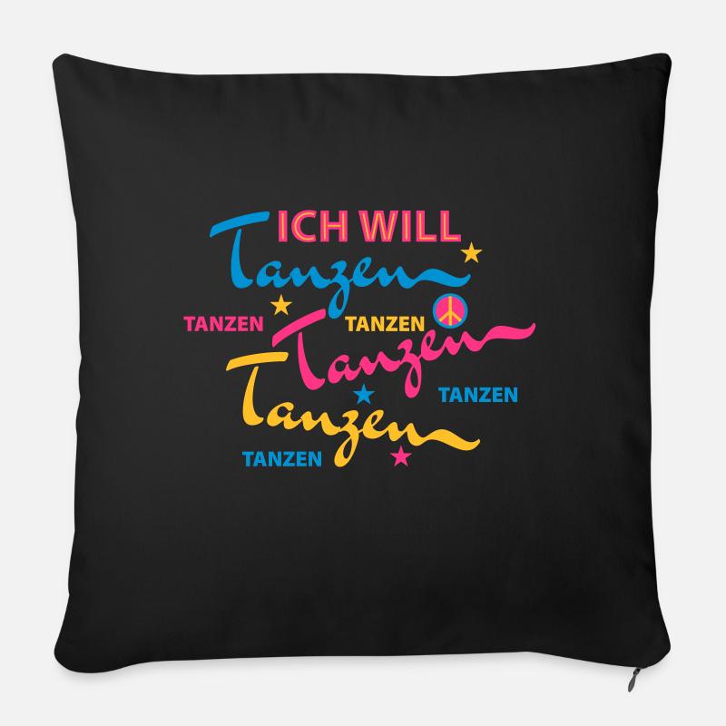Immer tanzen Party (b) - Sofakissen mit Füllung 45 x 45 cm - Schwarz
