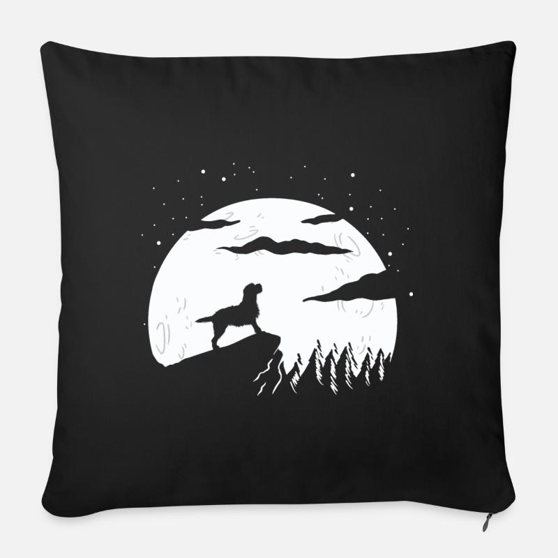 Border Terrier Mond - Sofakissen mit Füllung 45 x 45 cm - Schwarz