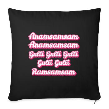 Nursery rhyme - Sofa pillow with filling 45cm x 45cm - black - Front