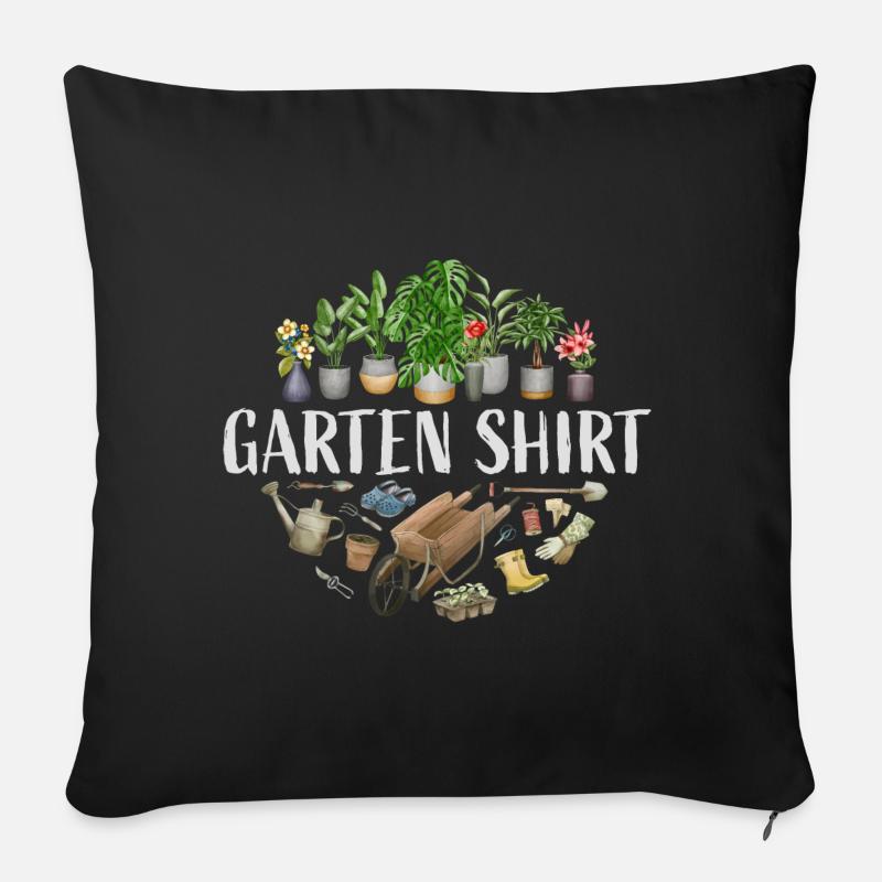 Garten Shirt - Sofakissen mit Füllung 45 x 45 cm - Schwarz