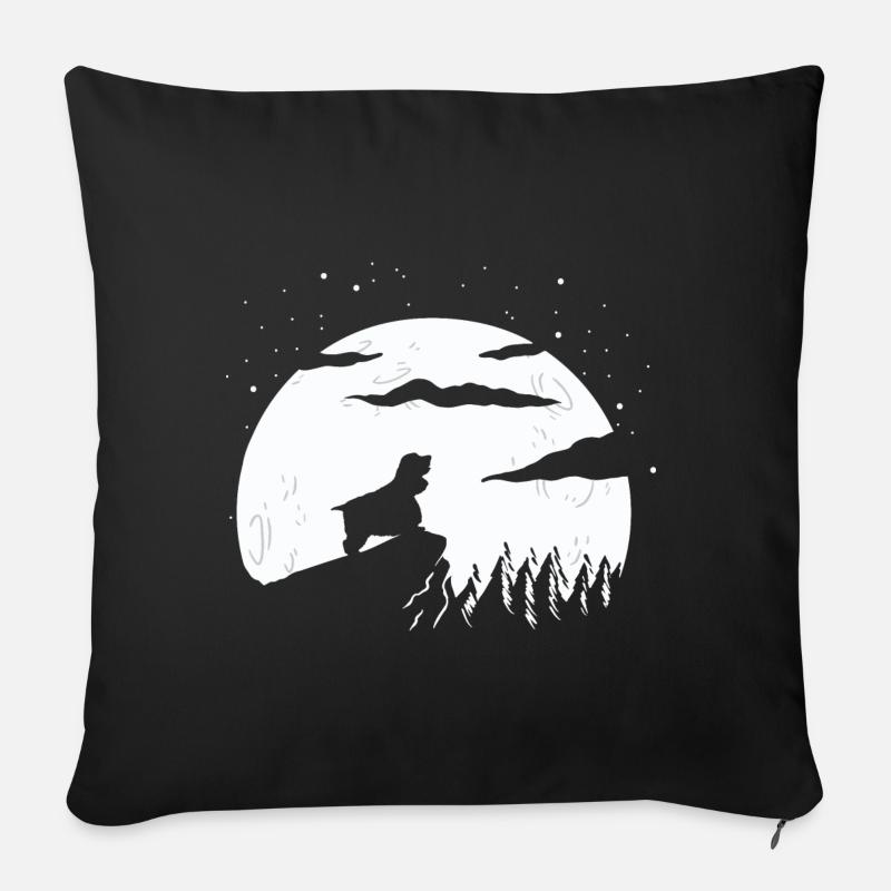 Cocker Spaniel - Sofakissen mit Füllung 45 x 45 cm - Schwarz