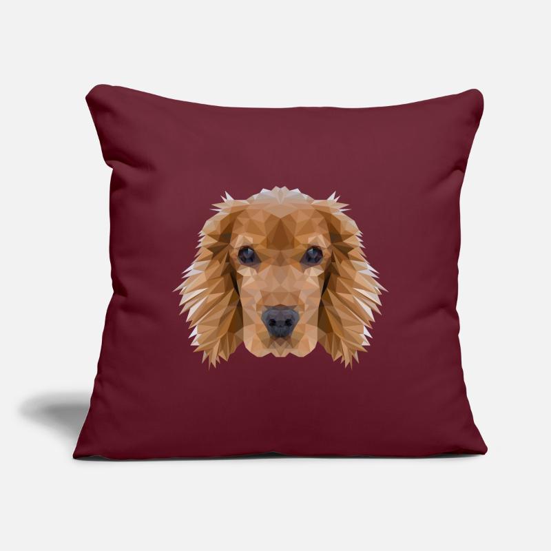 Cocker Spaniel Dog Polygon Design Sofa pillow with filling 45cm x 45cm