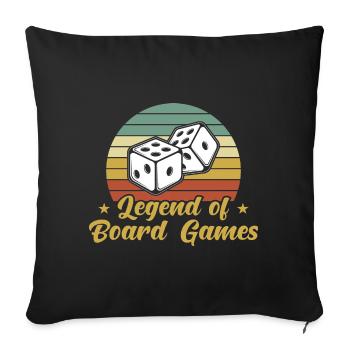 Brettspiel Nerd Geschenke Board Games - Sofakissen mit Füllung 45 x 45 cm - Schwarz - Vorne