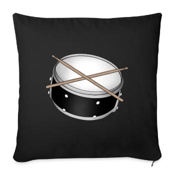 drum - Sofa pillow with filling 45cm x 45cm - black - Front