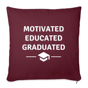 Diplôme Universitaire Motivation des étudiants - Coussin et housse de 45 x 45 cm - bordeaux - Devant