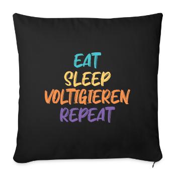 Manger Sommeil VoûteRepeat / Dressage Équitation - Coussin et housse de 45 x 45 cm - noir - Devant
