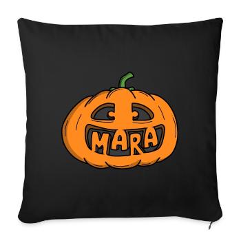 Mara Halloween Kürbis - Sofakissen mit Füllung 45 x 45 cm - Schwarz - Vorne