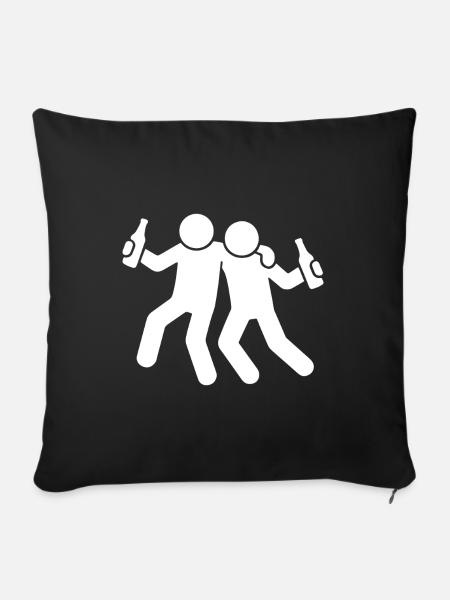 Kumpels Feier Design - Sofakissen mit Füllung 45 x 45 cm - Schwarz