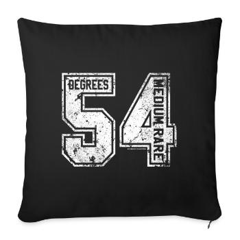 54 Degree Medium Rare Grill Spectacle Meat Dish - Sofa pillow with filling 45cm x 45cm - black - Front