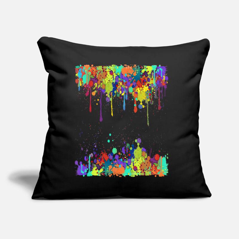 Crazy Multicolored Running Splashes 1 Sofakissen mit Füllung 45 x 45 cm