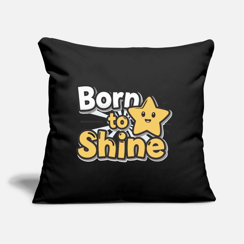 Born to Shine – Strahlender Stern Sofakissen mit Füllung 45 x 45 cm