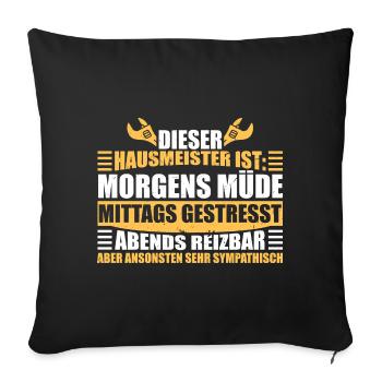 Hausmeister | Facility Manager Hauswart Beruf Job - Sofakissen mit Füllung 45 x 45 cm - Schwarz - Vorne