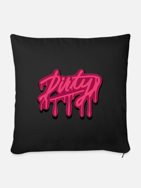 Dirty Grafitti illustration - Sofakissen mit Füllung 45 x 45 cm - Schwarz