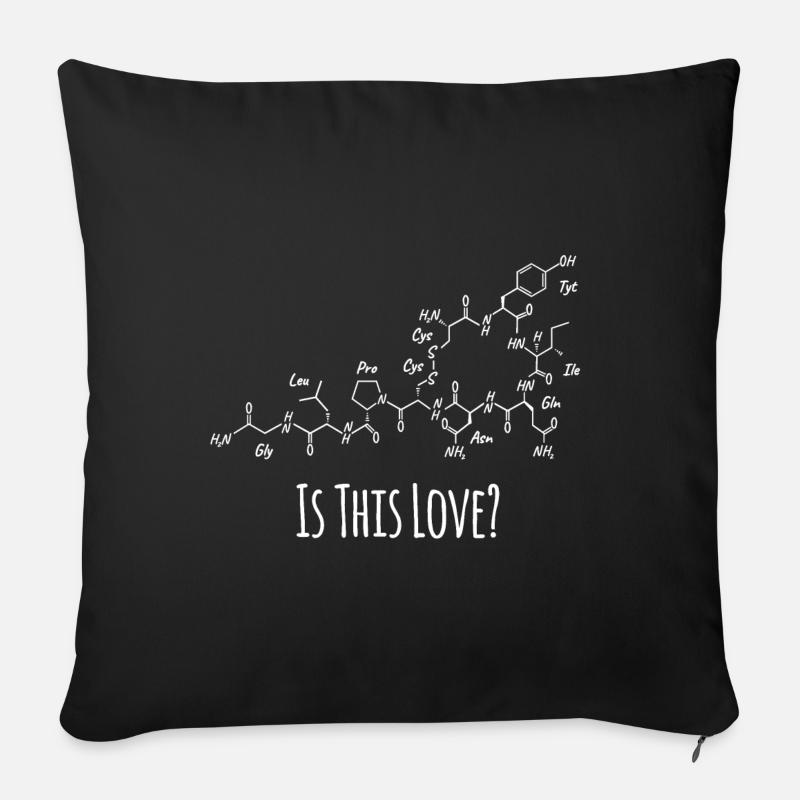 L’amour est-il cet amour ? Ocytocine Nerd Geek - Coussin et housse de 45 x 45 cm - noir