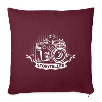 Cameraman Gift for Photographer - Sofa pillow with filling 45cm x 45cm - burgundy - Front