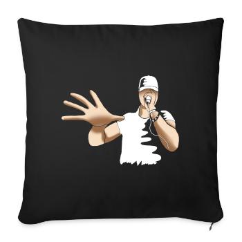 beatboxer live love beatbox - Musique Percussion - Coussin et housse de 45 x 45 cm - noir - Devant