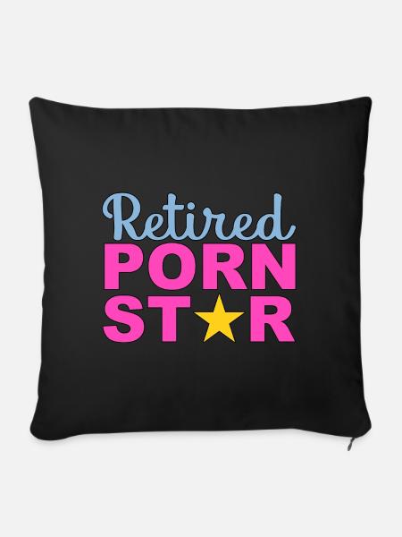 Retired Porn Star - Sofakissen mit Füllung 45 x 45 cm - Schwarz