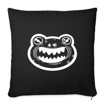 NaugHty FroG - Coussin et housse de 45 x 45 cm - noir - Devant