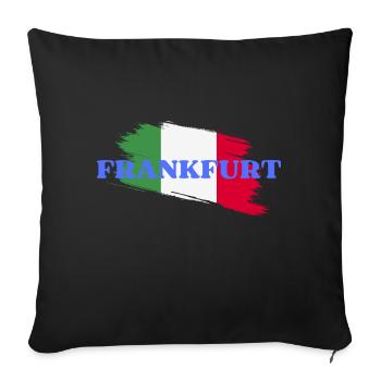 Frankfurt - Sofakissen mit Füllung 45 x 45 cm - Schwarz - Vorne